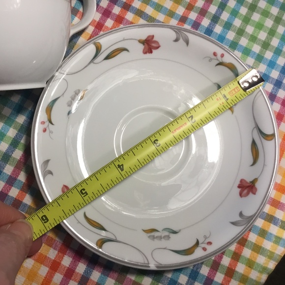 Christopher Stuart Fine China Melrose Set of 2 Cups 2 Saucers Creamer Sugar Bowl - Picture 14 of 16